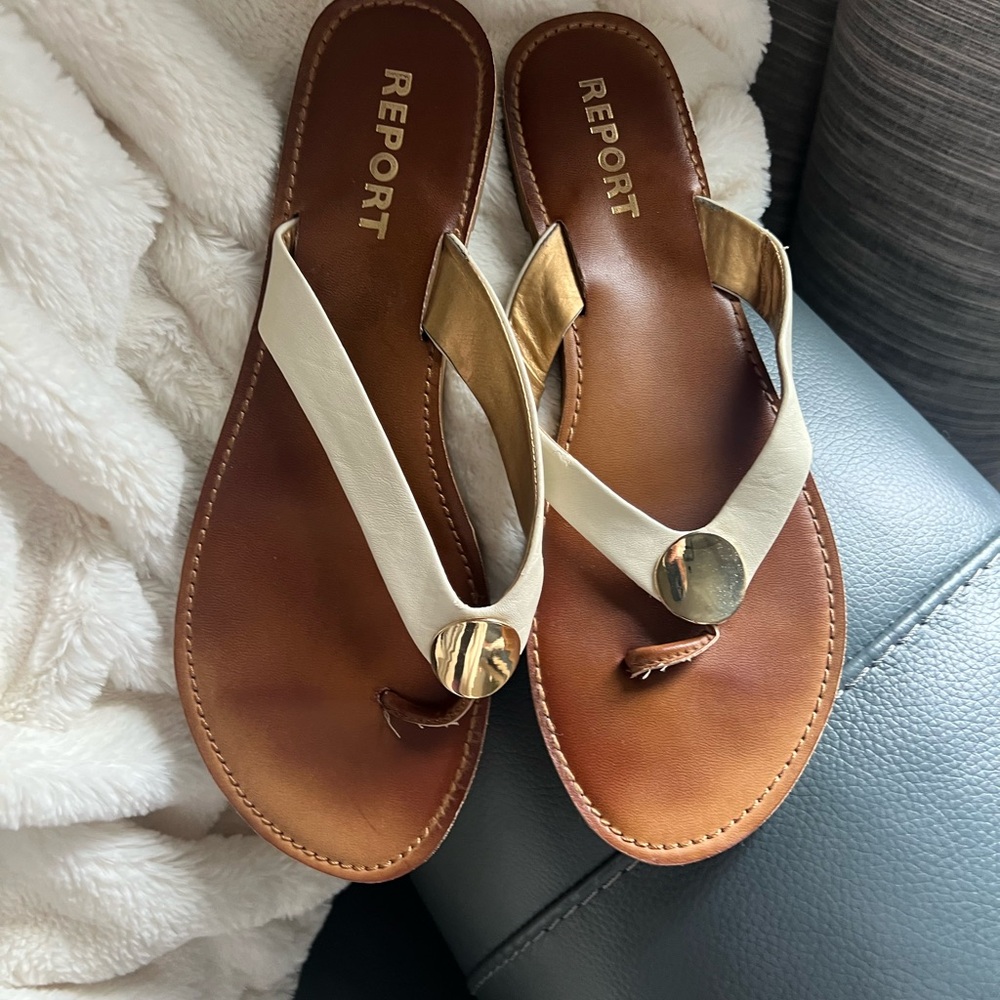 Report brand Women's cream with gold accents size 9 - Picture 3 of 6